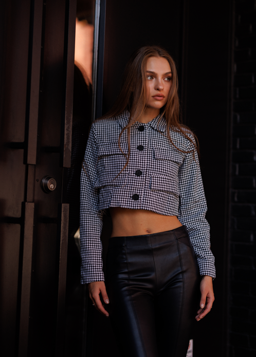 Emma Black and White Jacket – Bold Monochrome Street Style