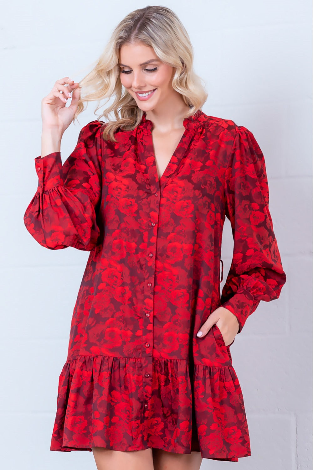 Red Flowers Dress – Bold Floral Elegance for Every Occasion
