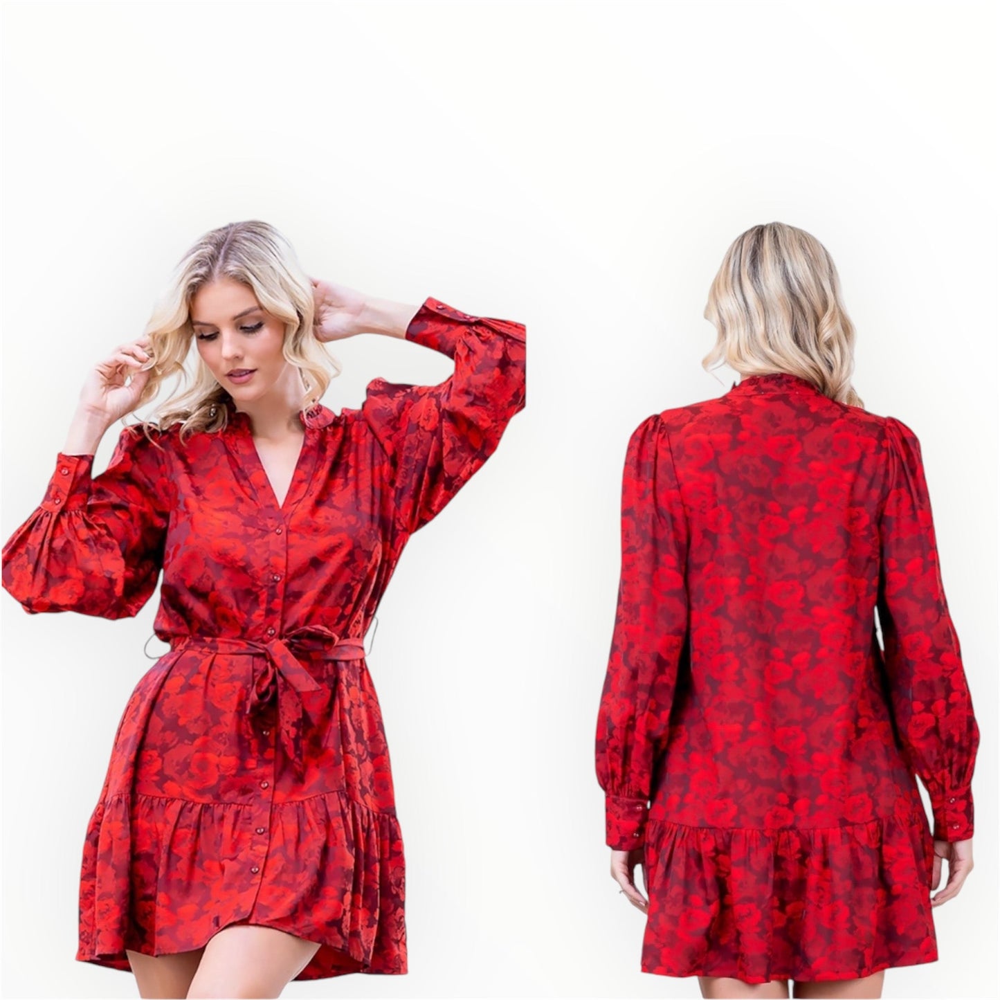 Red Flowers Dress – Bold Floral Elegance for Every Occasion