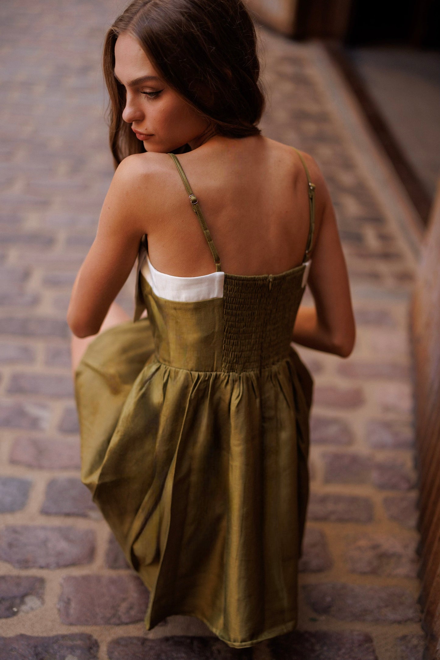 Hannah Olive Dress – Chic & Sophisticated in Olive Green