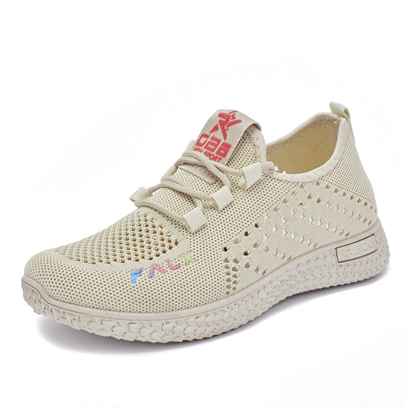 Flyknit Casual Sneaker Mesh Surface Platform Breathable Soft Sole Shoes