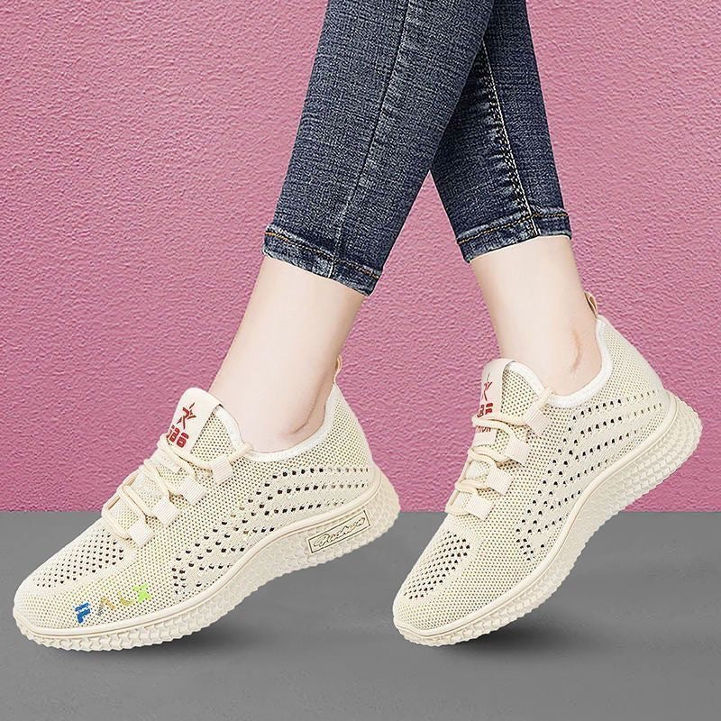 Flyknit Casual Sneaker Mesh Surface Platform Breathable Soft Sole Shoes