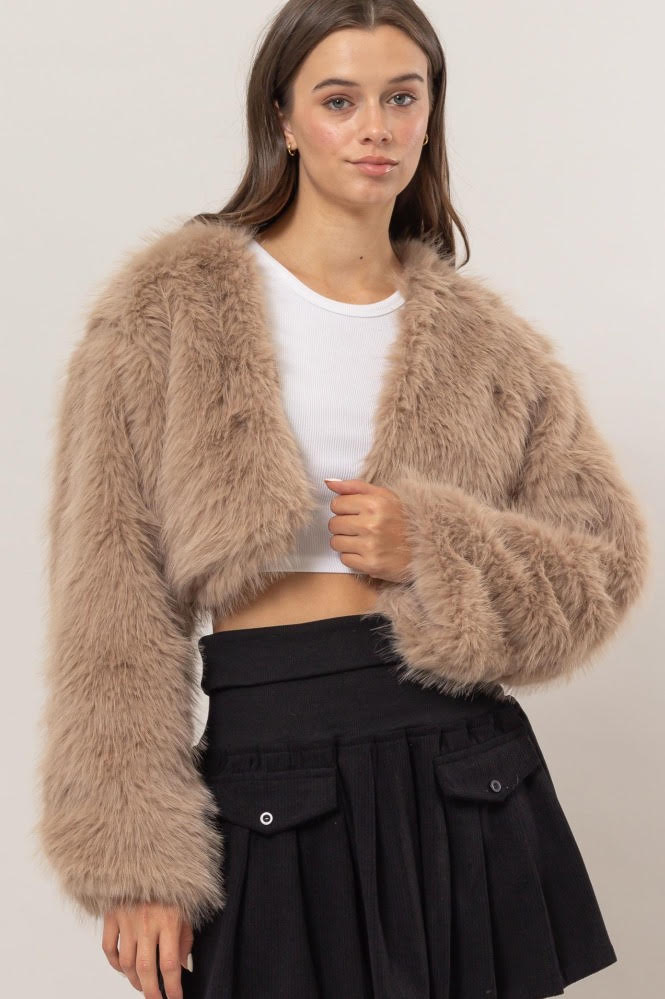 Chloe Coat Fur Taupe