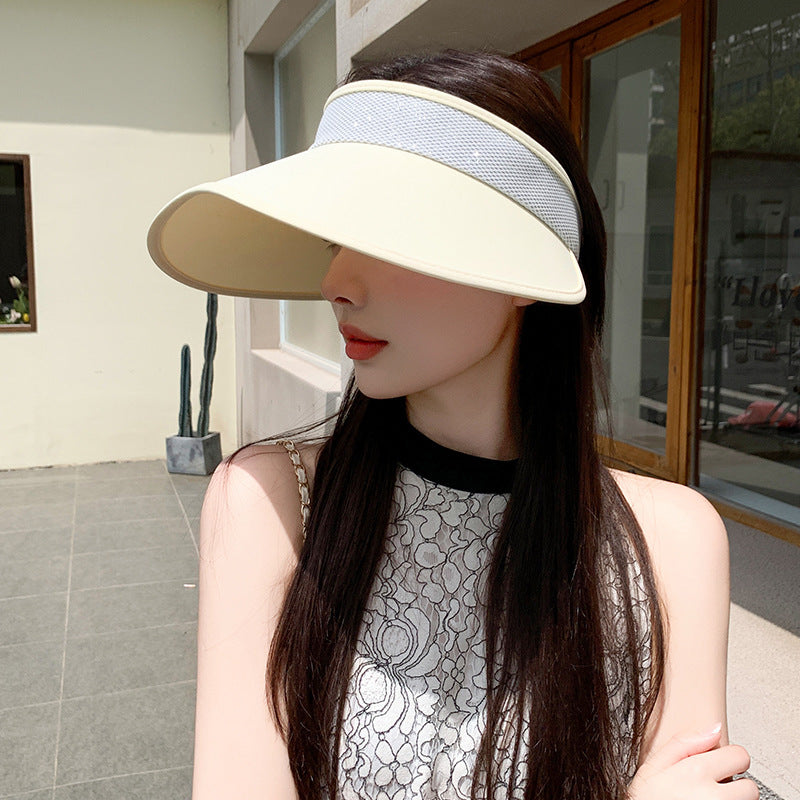 Summer UV Protection Outdoor Face Cover Sun-proof Big Brim Comfortable Breathable Effective Sun Protection Visor Cap