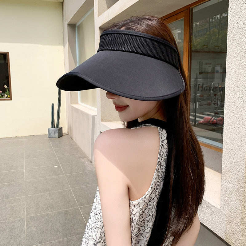 Summer UV Protection Outdoor Face Cover Sun-proof Big Brim Comfortable Breathable Effective Sun Protection Visor Cap