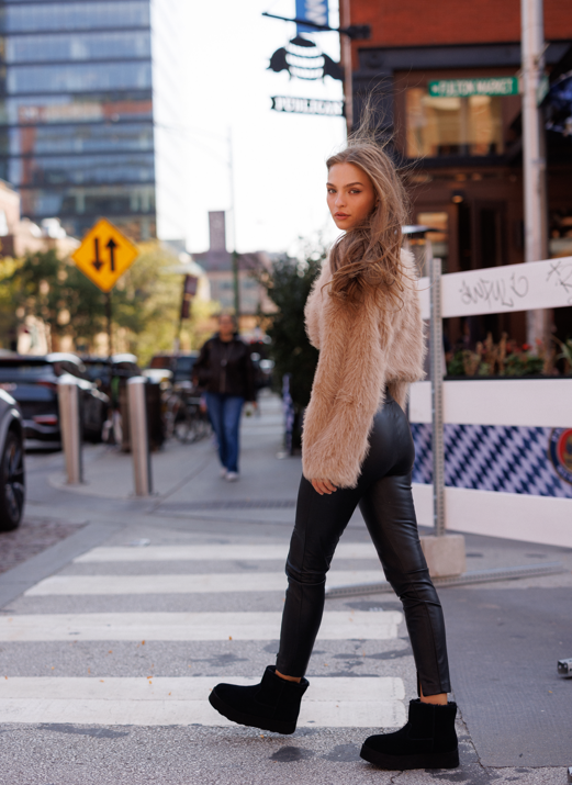 Chloe Coat Fur Taupe