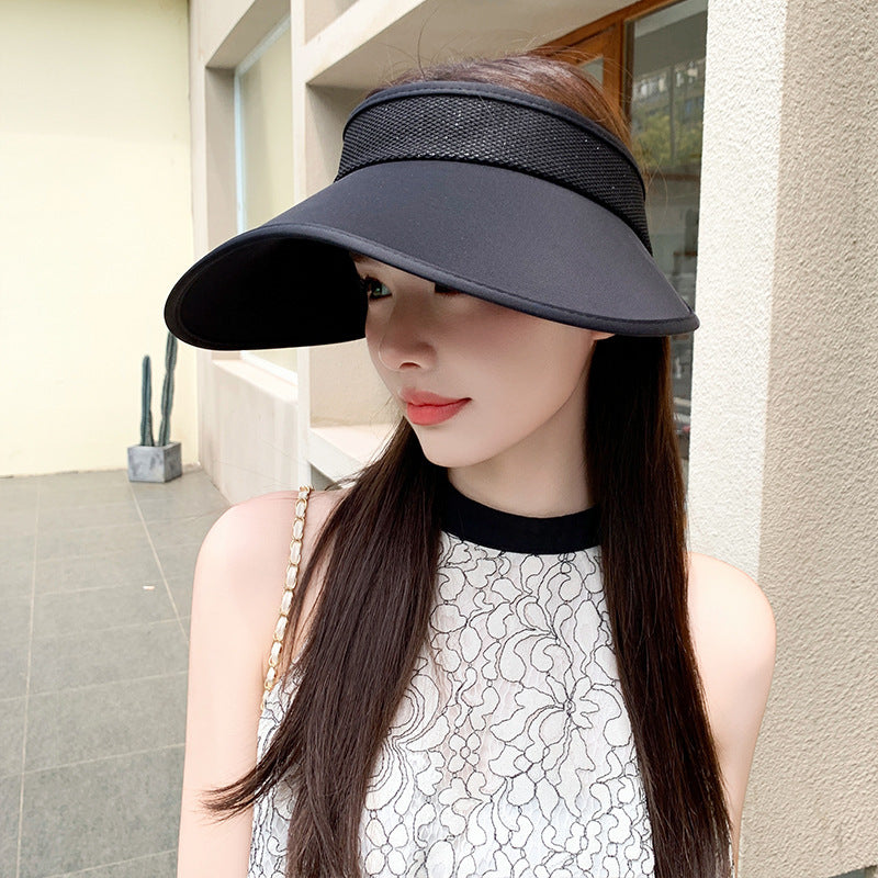Summer UV Protection Outdoor Face Cover Sun-proof Big Brim Comfortable Breathable Effective Sun Protection Visor Cap